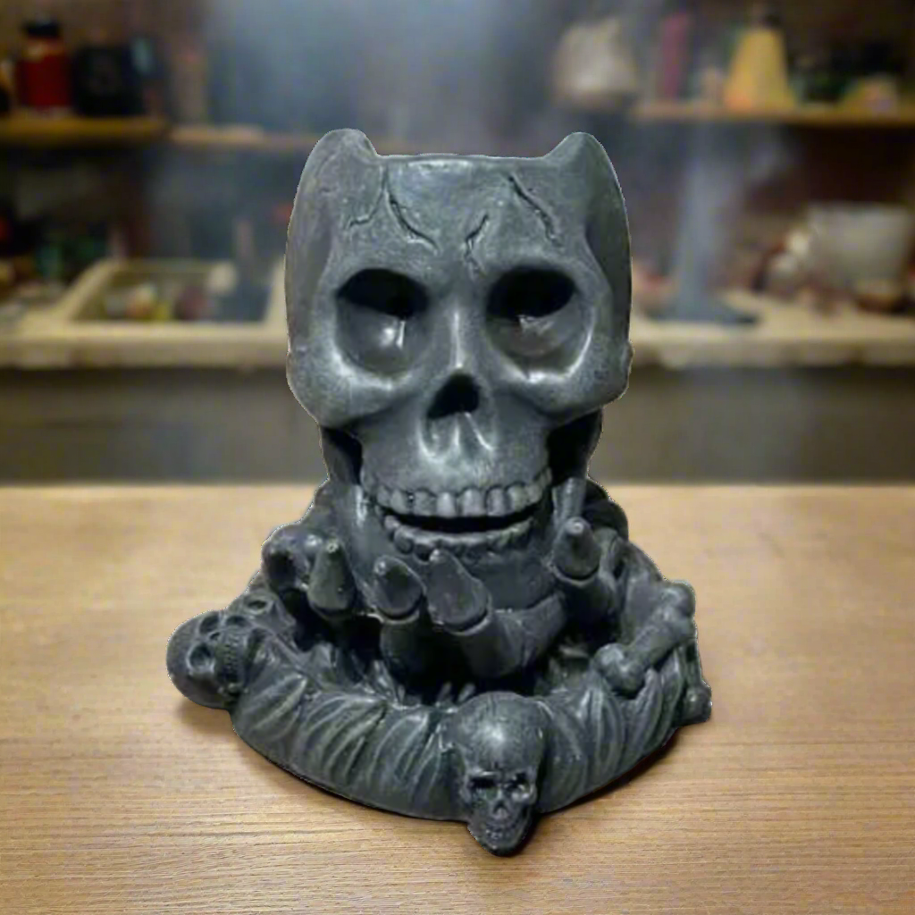 Skull Incense Burner Set